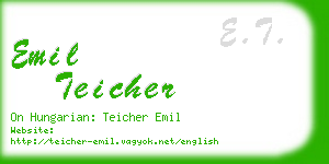 emil teicher business card